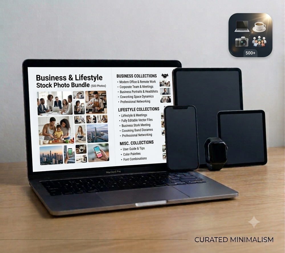 Business & Lifestyle Stock Photo Bundle (500 Photos)