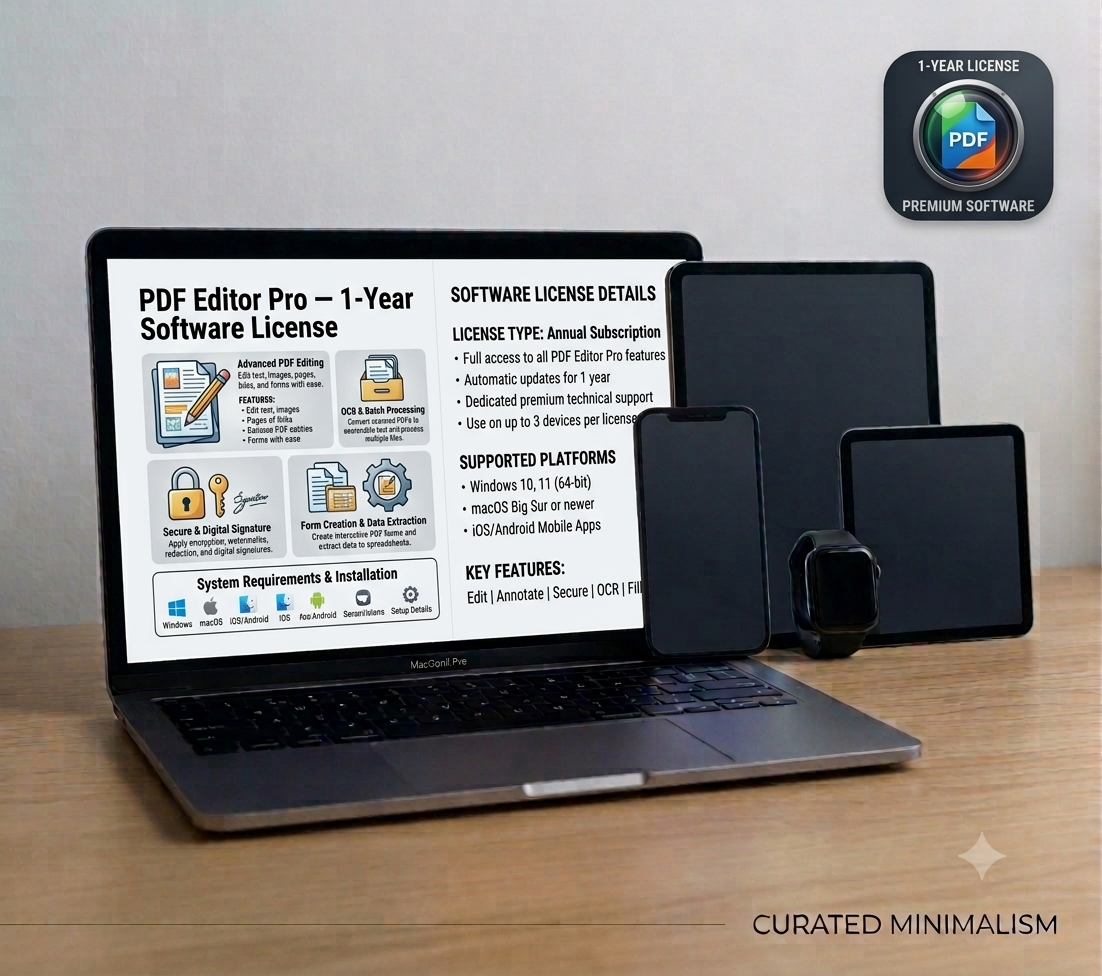 PDF Editor Pro — 1-Year Software License